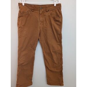 C1 PrAna Jeans Mens Size 36x32 Brown Tan Organic Cotton Stretch Slim Fit Casual